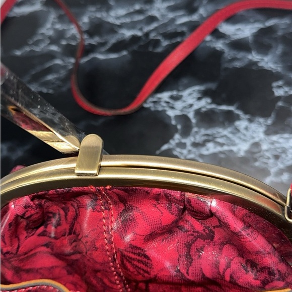 PATRICIA NASH Handbag Silvia Leather Frame Small Red Shoulder Bag AUTHENTIC NEW - Picture 6 of 11